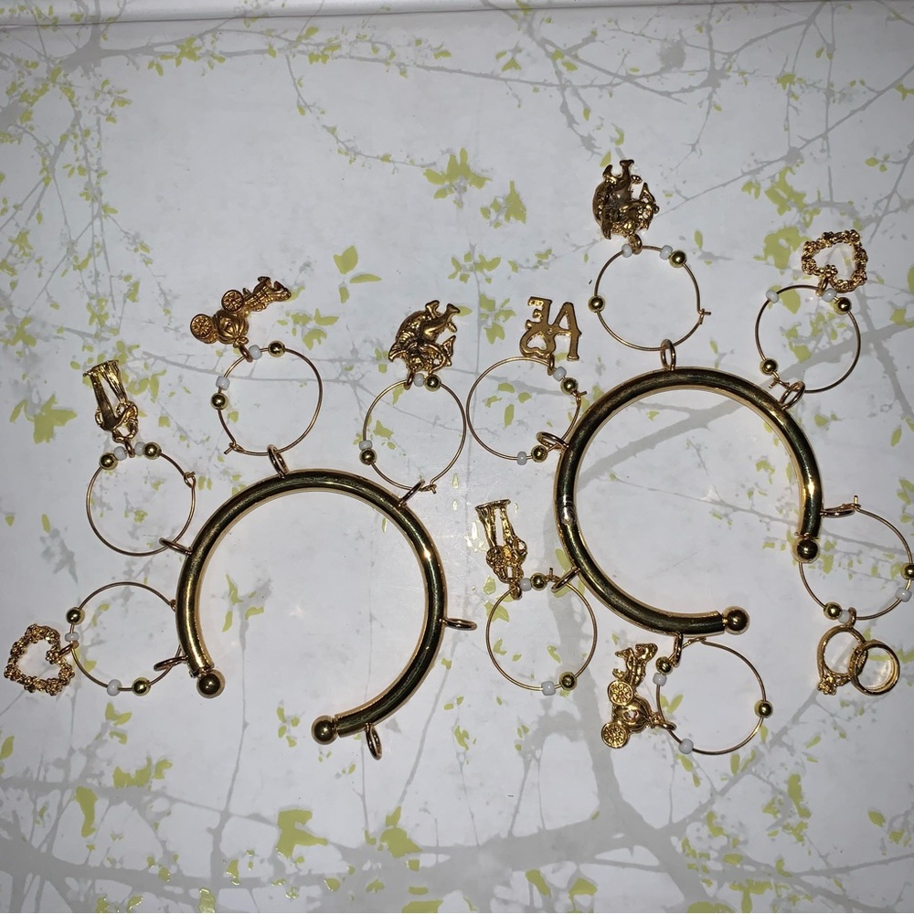 Berkeley Design Wedding Theme Wine Charms set/10